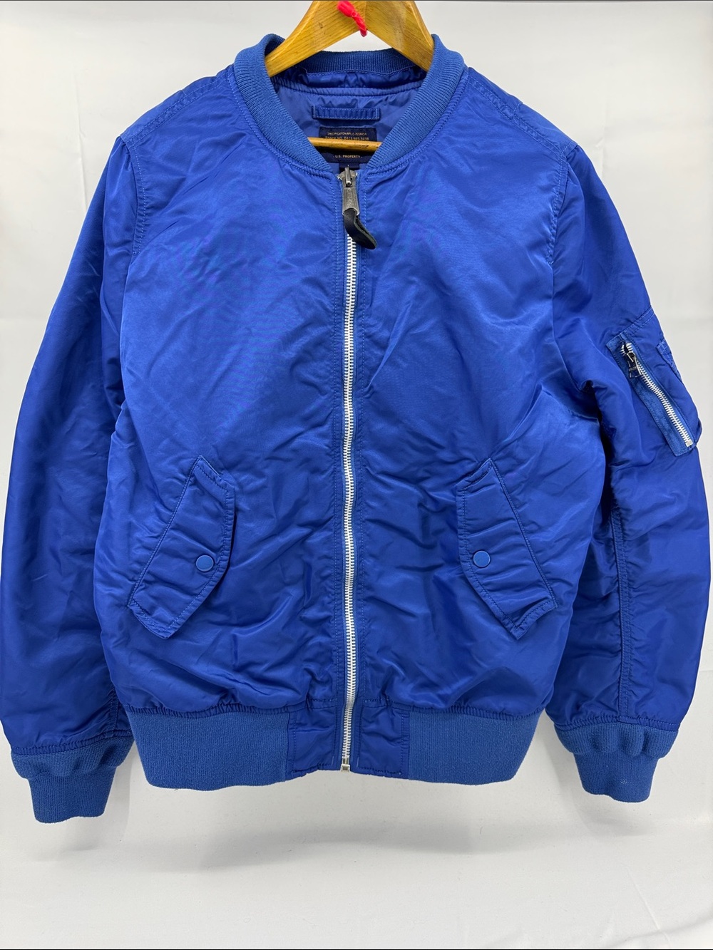 Vintage Alpha Industries Royal Blue MA-1 Flight Jacket, Mens sz L